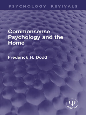 cover image of Commonsense Psychology and the Home